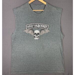 Vintage Y2K Ozzy Osbourne Skull Wings Skeleton Birmingham Cross Rock Metal Punk